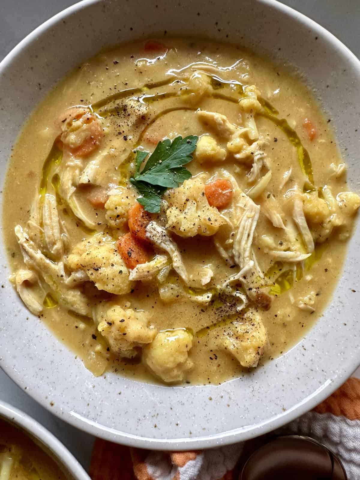 Anti Inflammatory Cauliflower Chicken Soup Hungry Happens