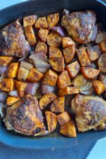 one pan honey chicken sweet potatoes