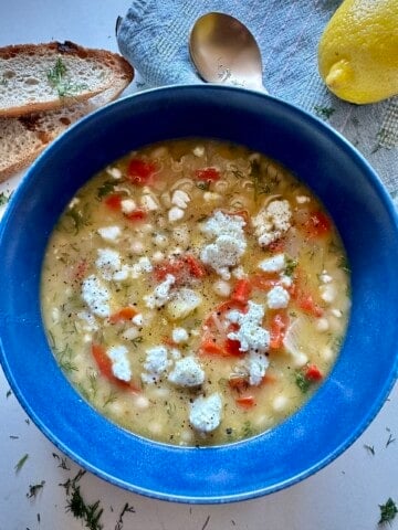 Easy Greek Lemon Bean Soup
