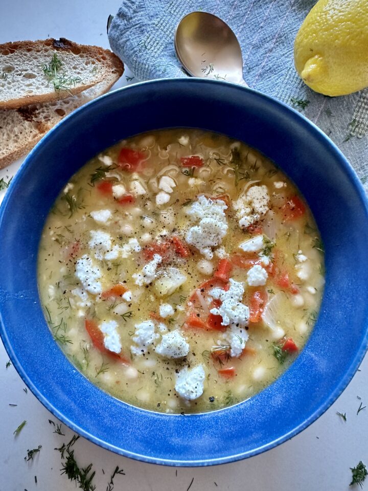 Easy Greek Lemon Bean Soup