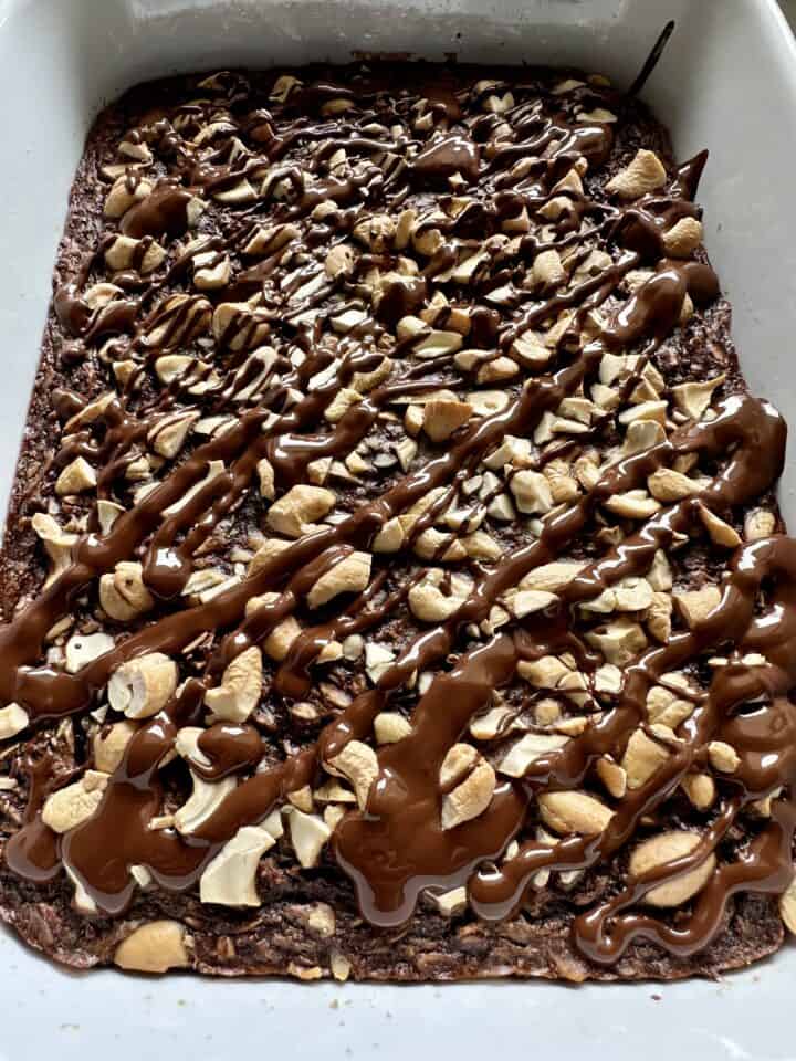 chocolate banana oat bake