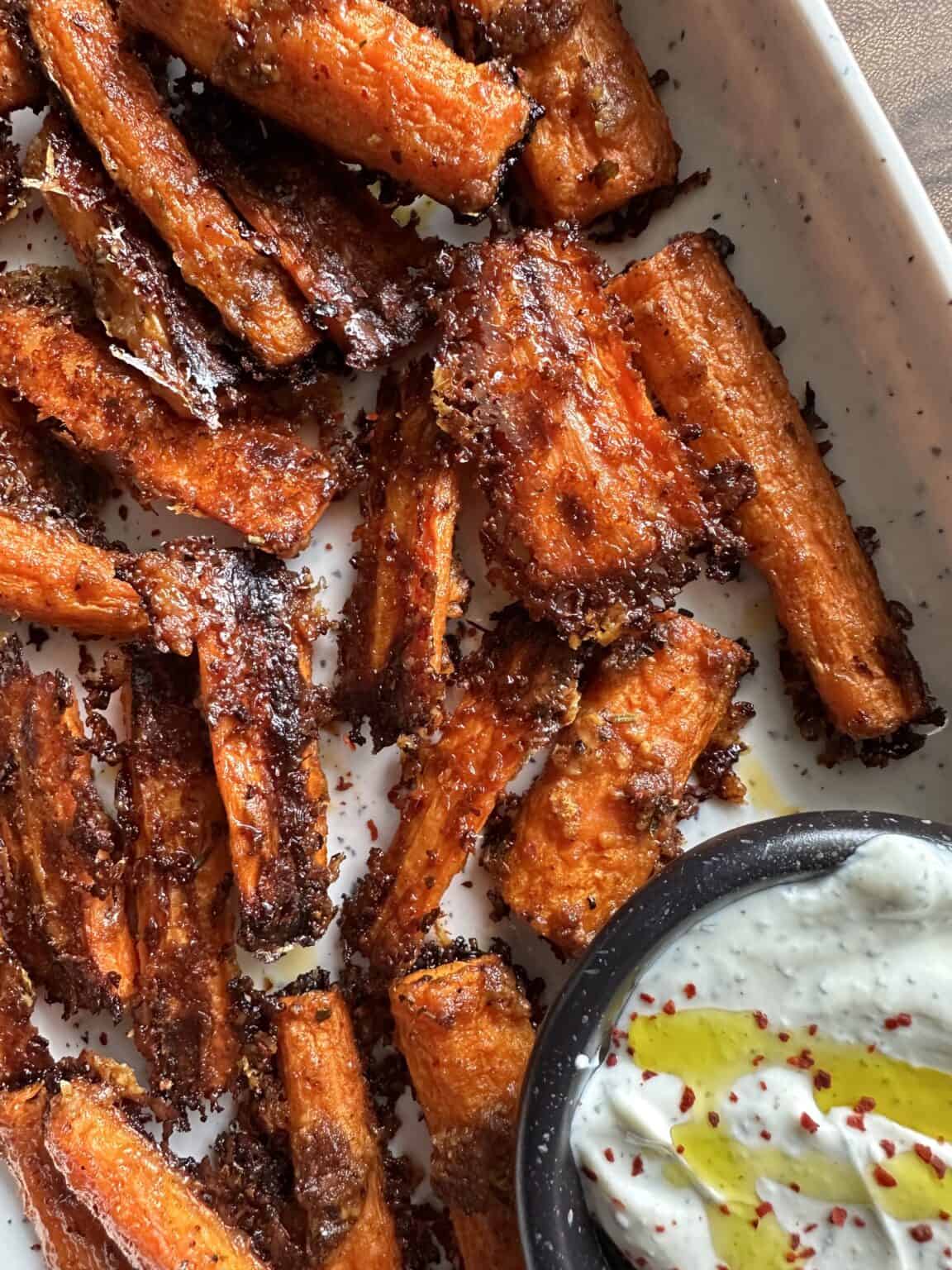 Crispy Parmesan Carrot Sticks Hungry Happens