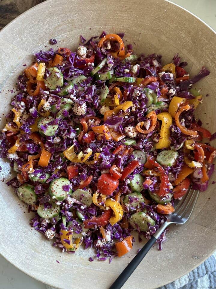 Lebanese Crunchy Salad using the Brieftons QuickPush Chopper