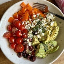 Greek Salad Cottage Cheese bowl