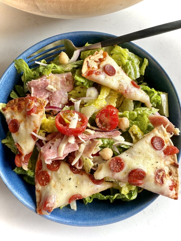 Italian Chopped Salad with Pizza Croutons