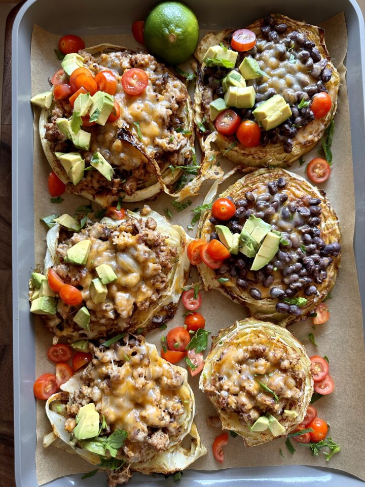 loaded taco cabbage steaks
