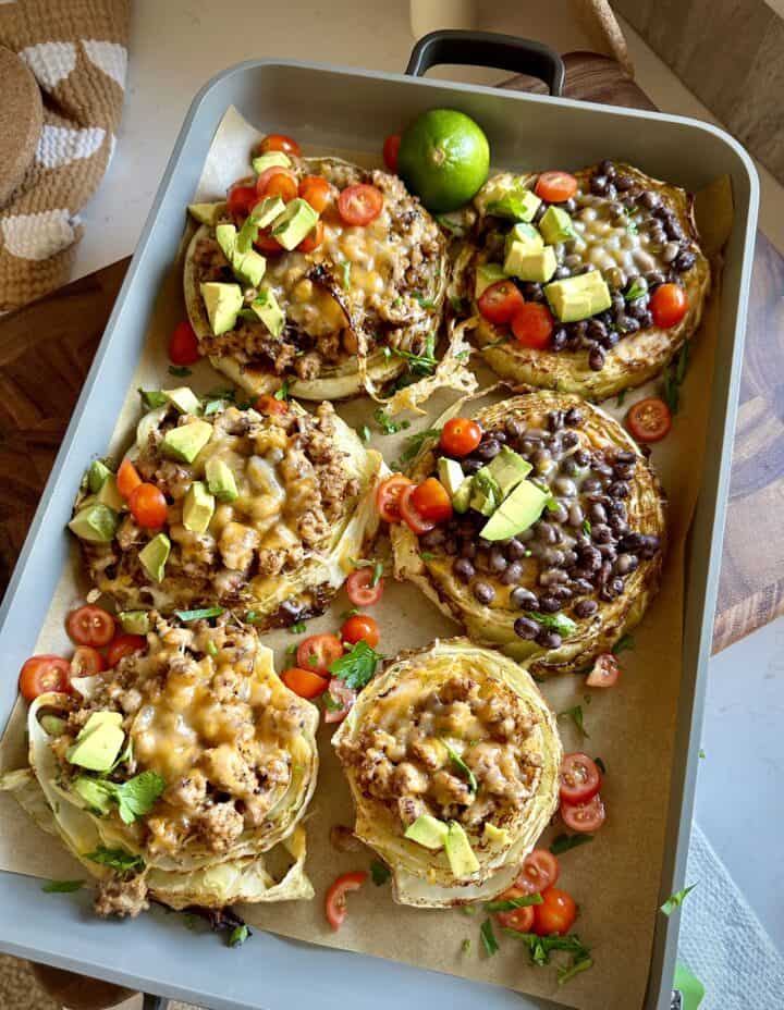 loaded taco cabbage steaks