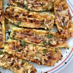 cheesy zucchini skins