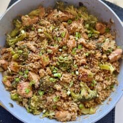 one pan honey garlic chicken broccoli rice