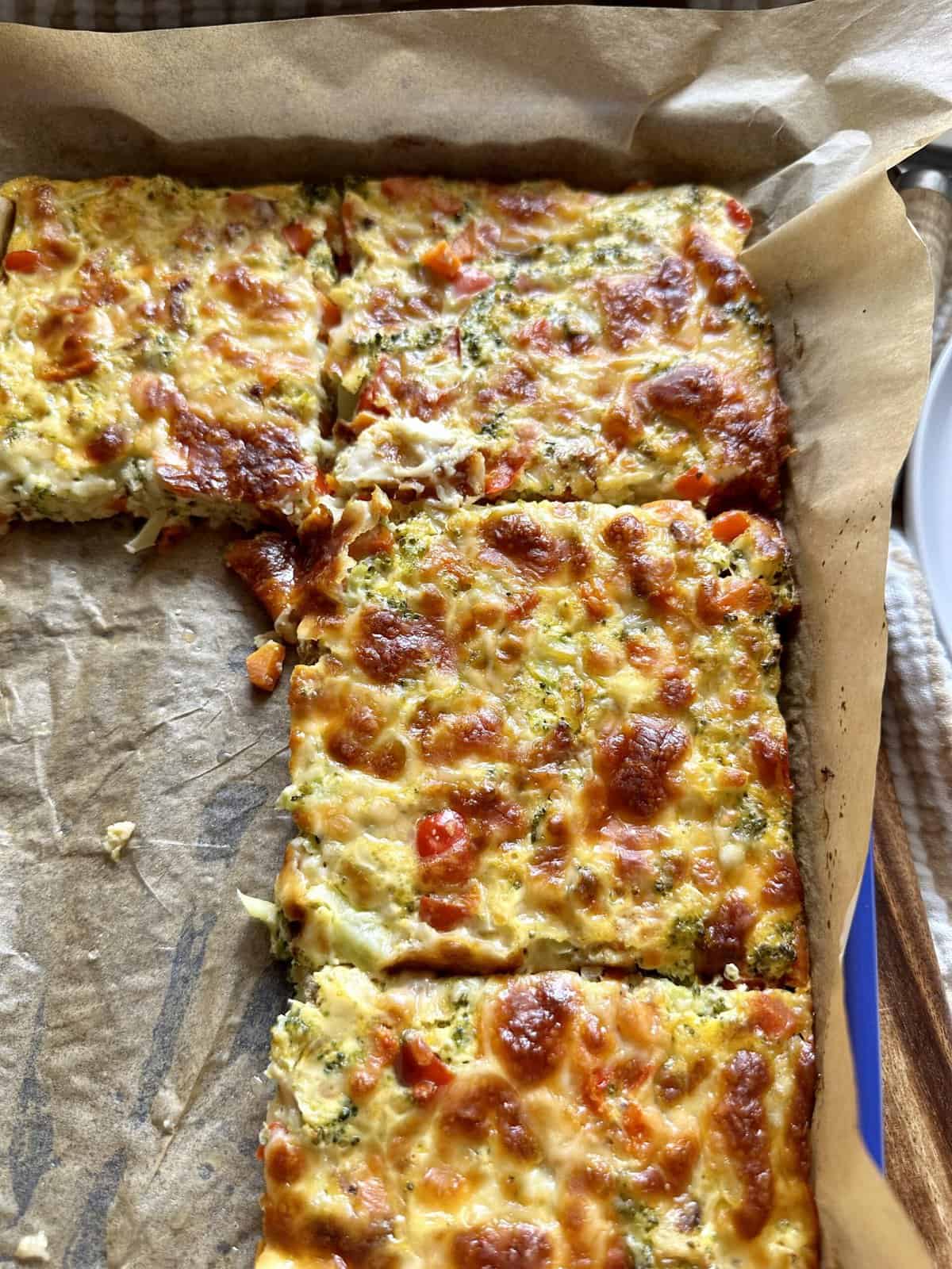 Veggie Breakfast Bars (Low Carb) - Hungry Happens