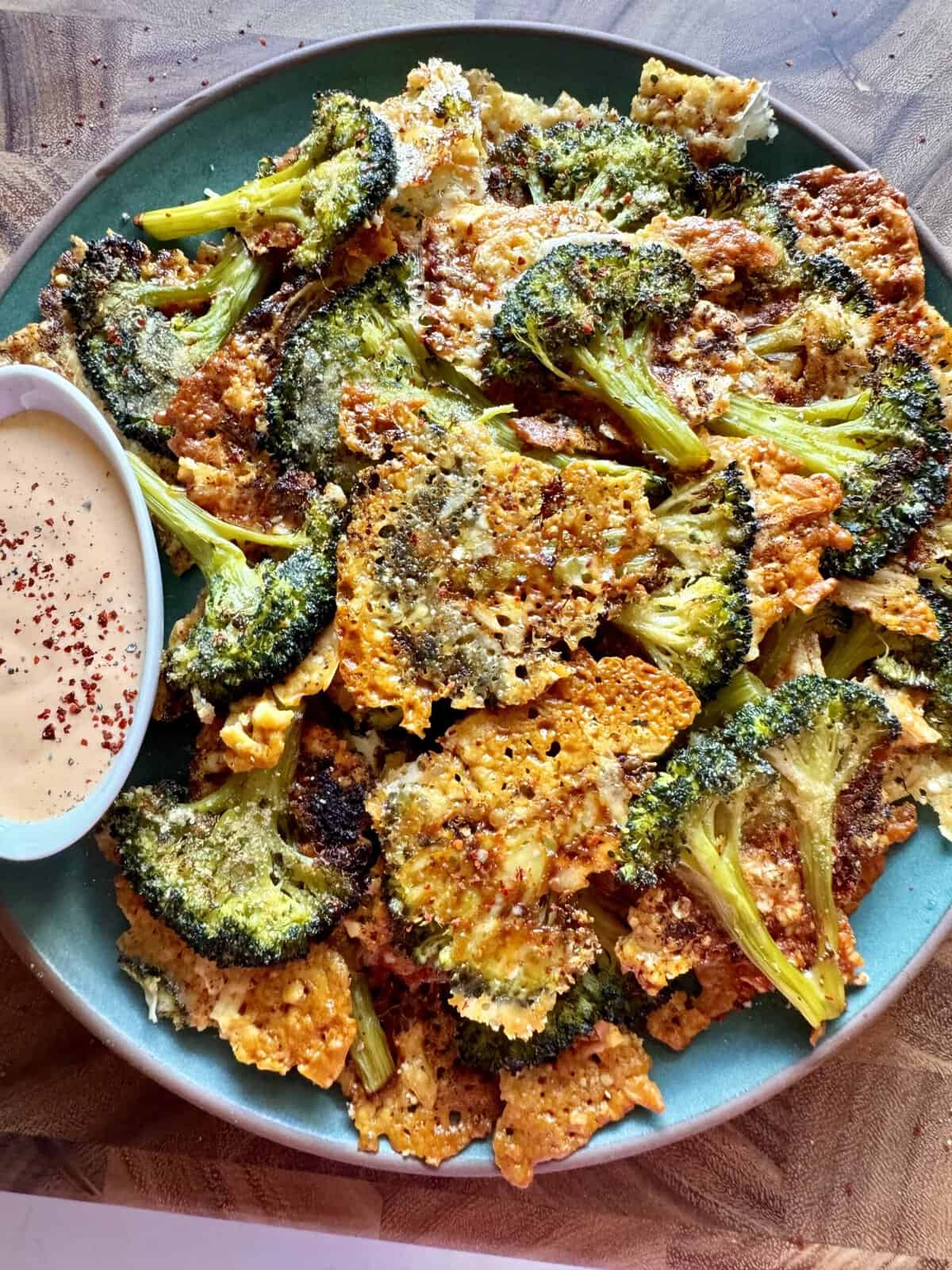 Crispy Parmesan Broccoli Chips aka Smashed Broccoli - Hungry Happens