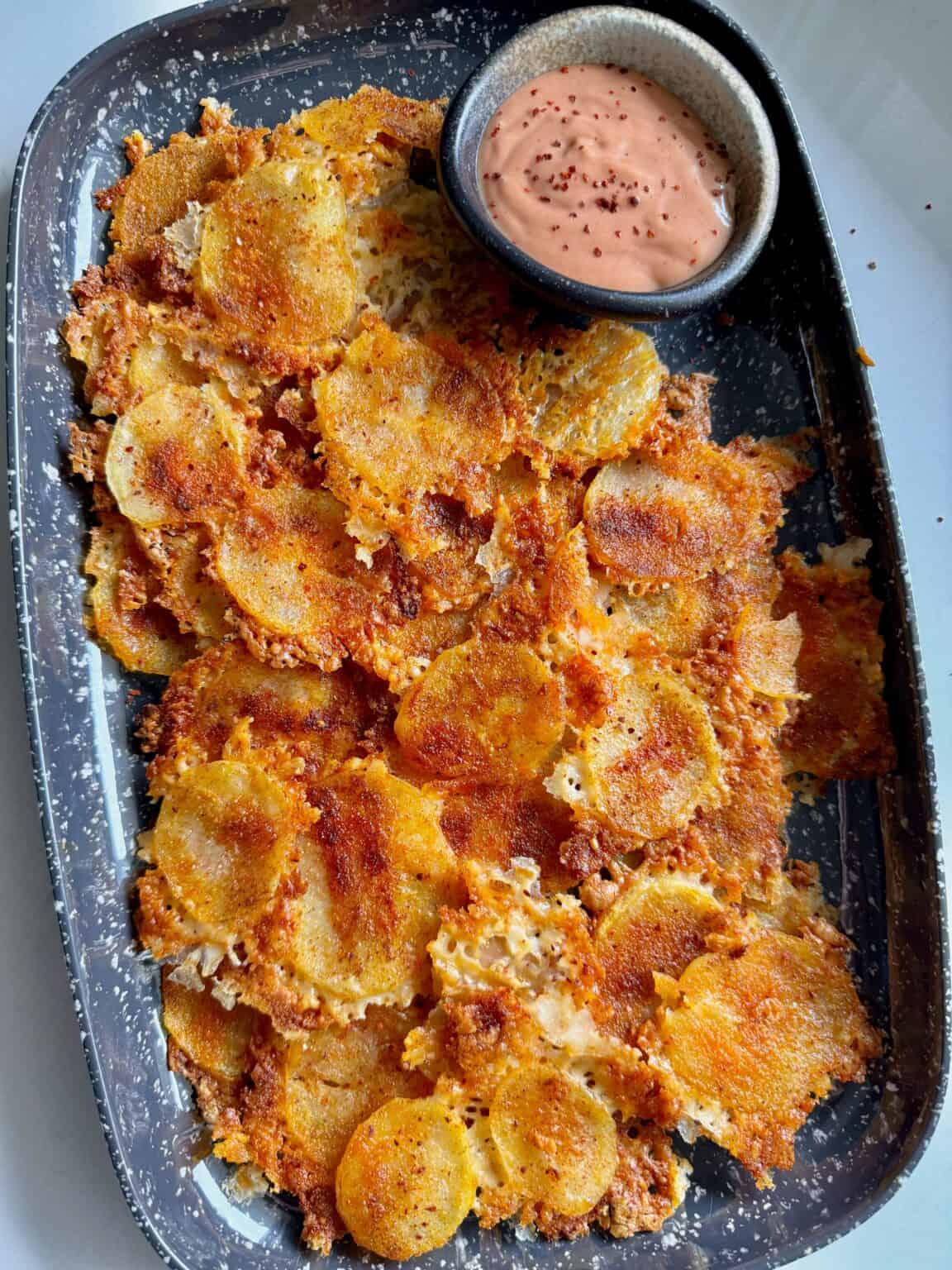 Crispy Parmesan Potato Chips Hungry Happens