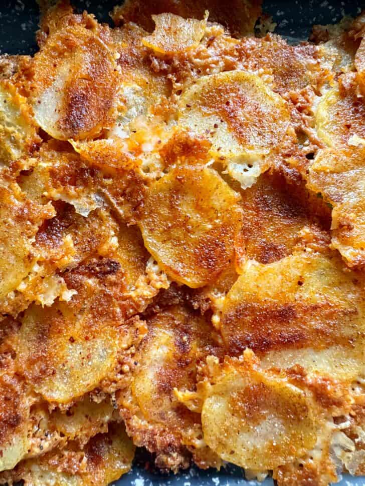 crispy parmesan potato chips