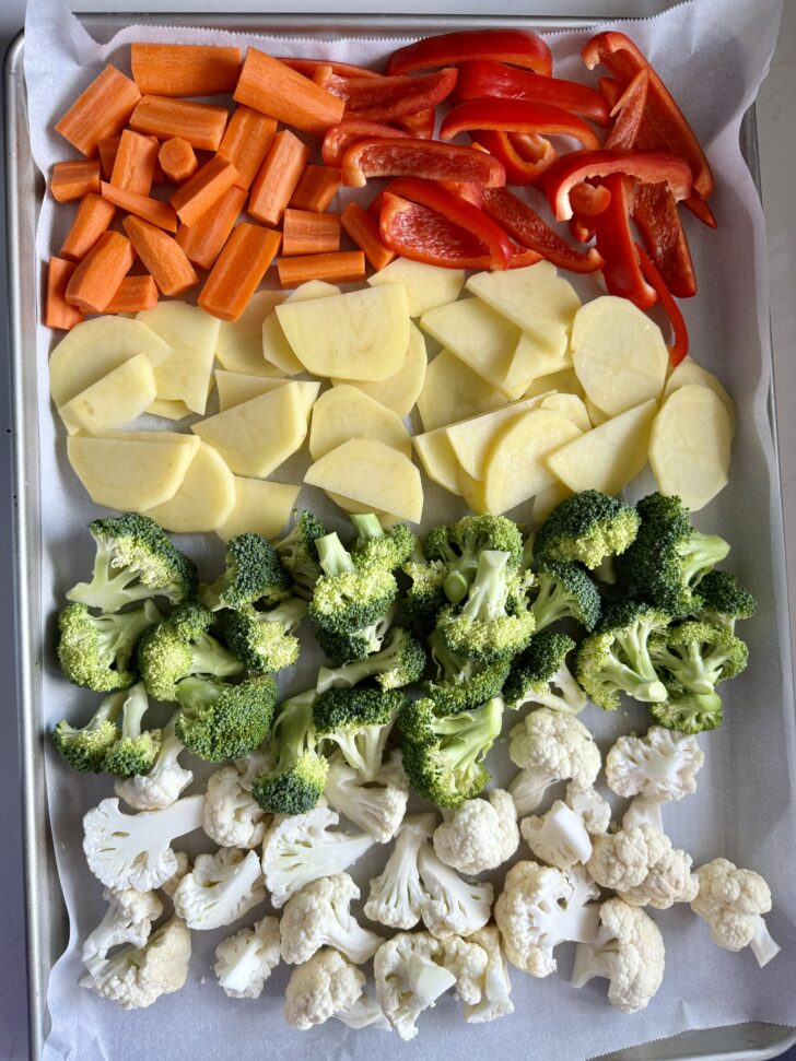 Garlic Roasted Vegetables with Whipped Feta