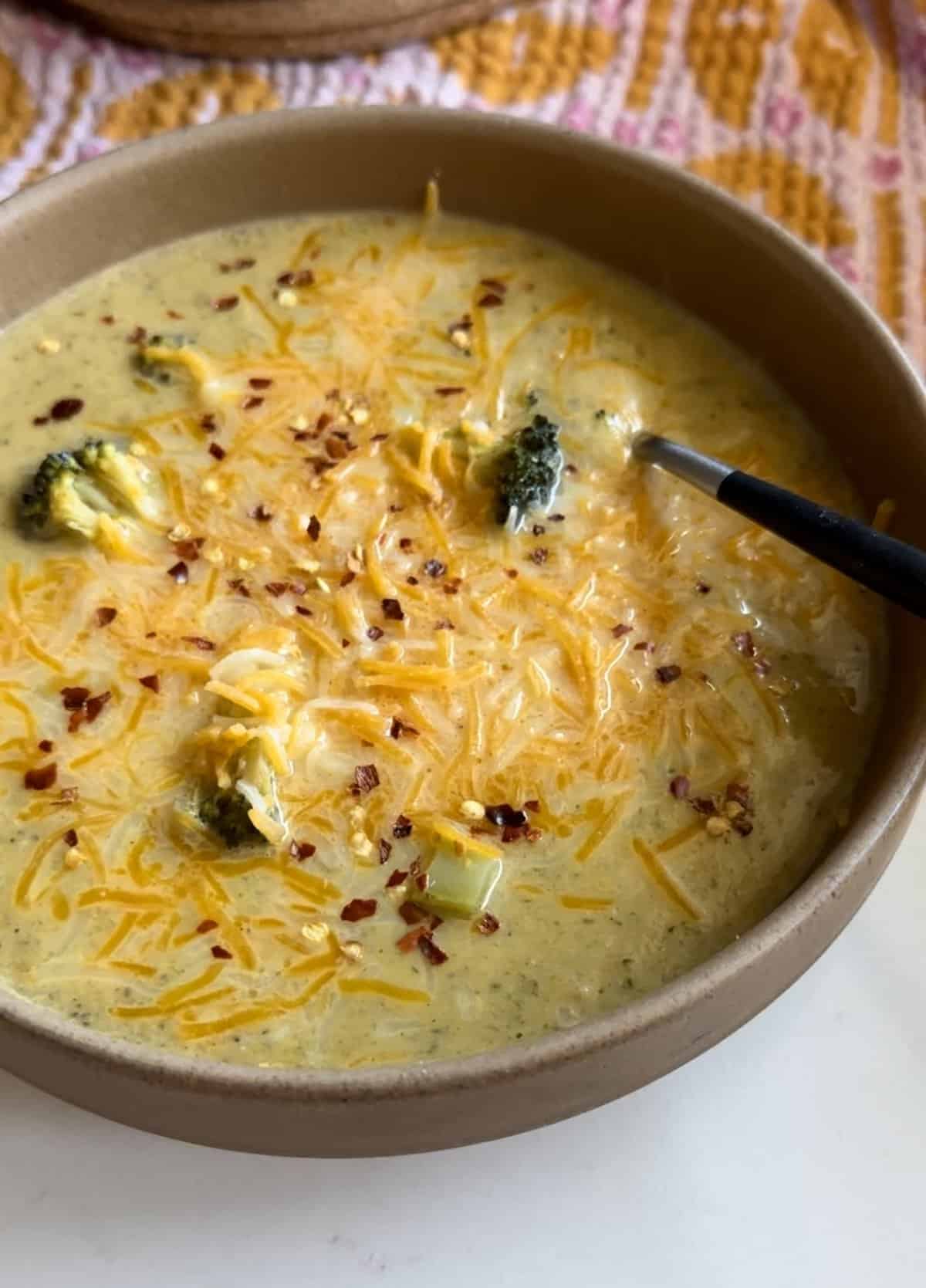Low Carb Broccoli Cheddar Soup-image