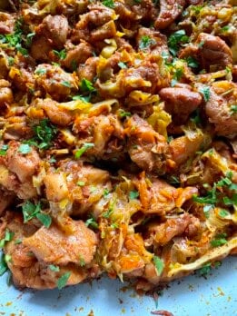 One pan chicken and cabbage
