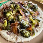 roasted broccoli brussel sprouts caesar salad