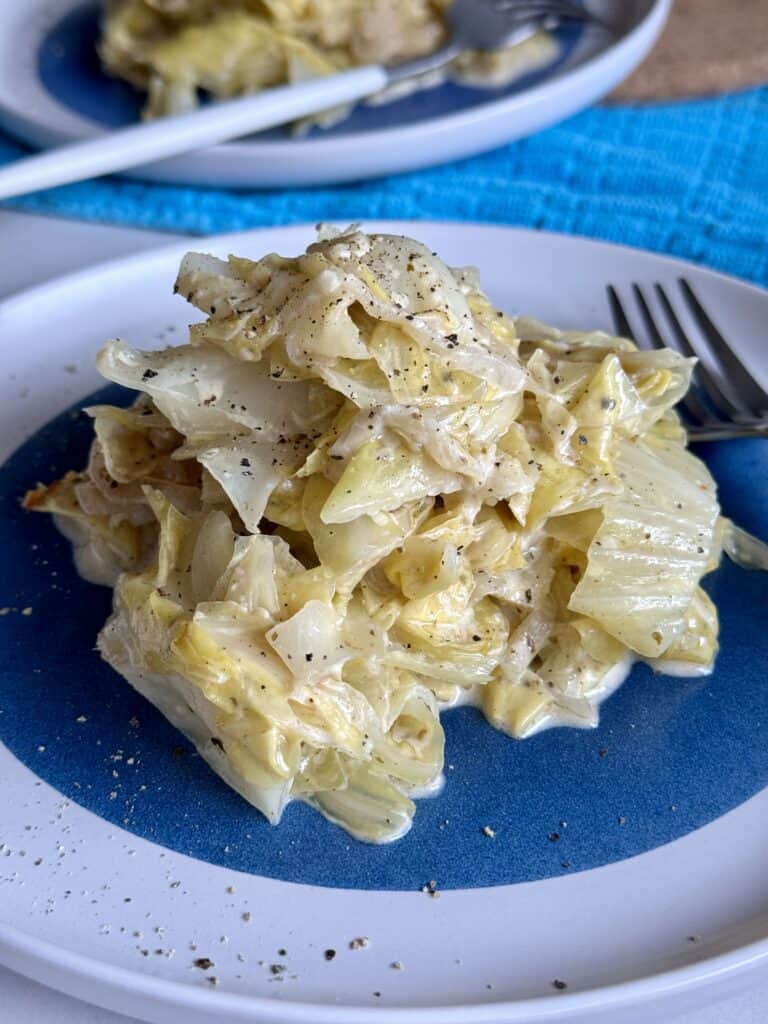 Easy Baked Cabbage Alfredo - Hungry Happens