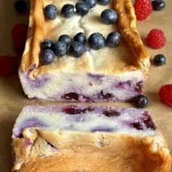 5 ingredient lemon blueberry yogurt cake