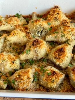 lemon garlic baked artichokes