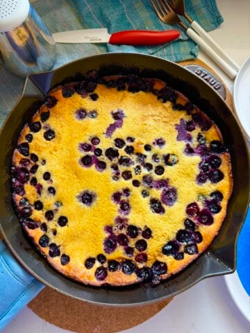 low carb blueberry dutch baby