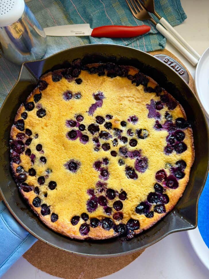 low carb blueberry dutch baby