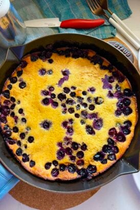 low carb blueberry dutch baby