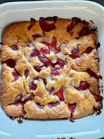 lighter strawberry cobbler