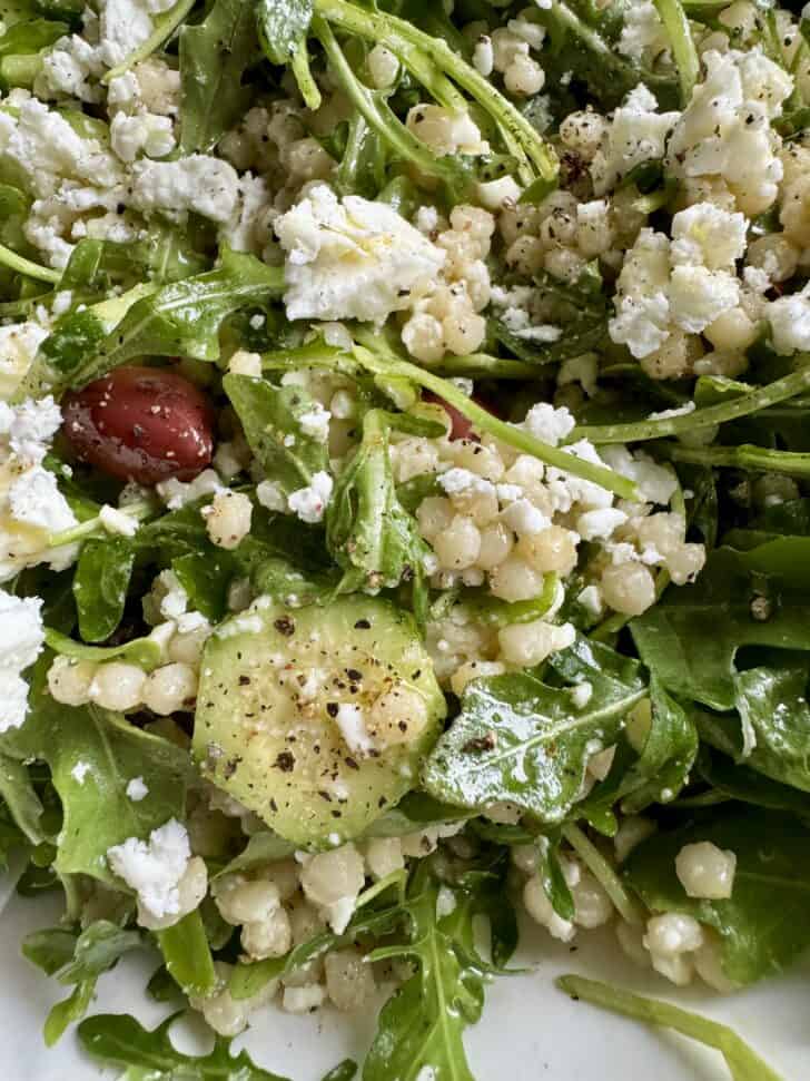 lemon arugula couscous salad