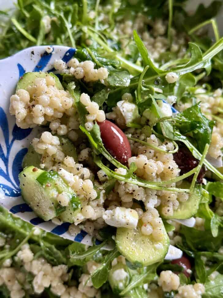 lemon arugula couscous salad