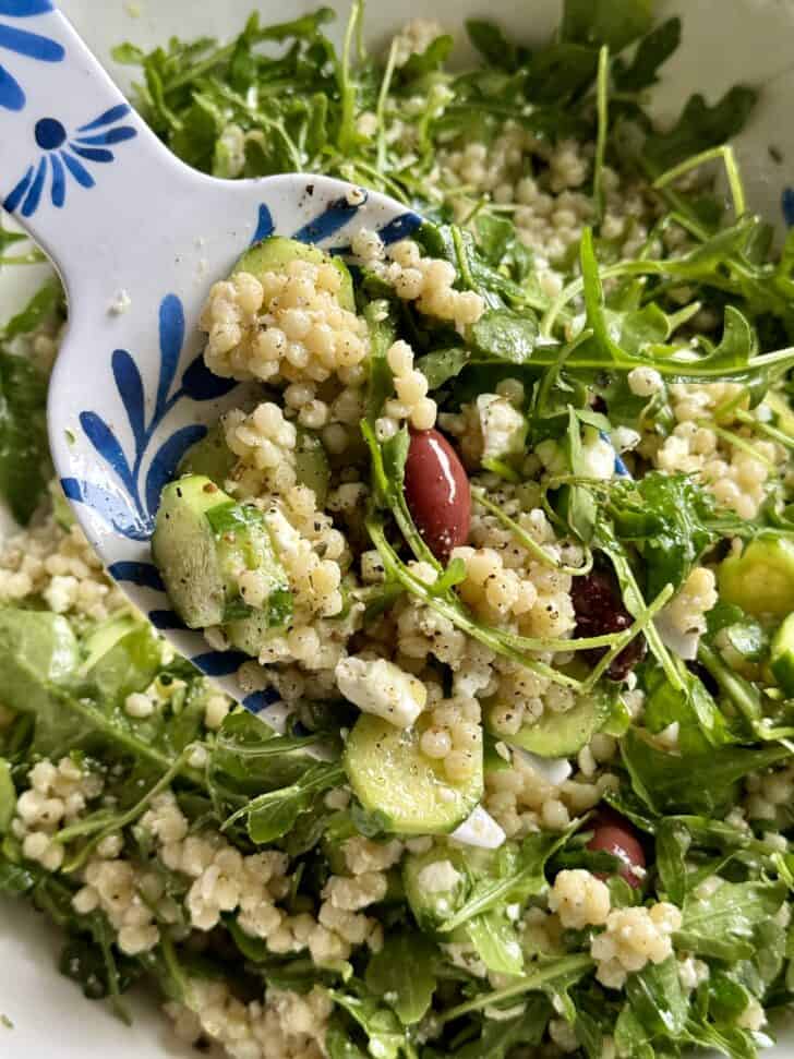 lemon arugula couscous salad