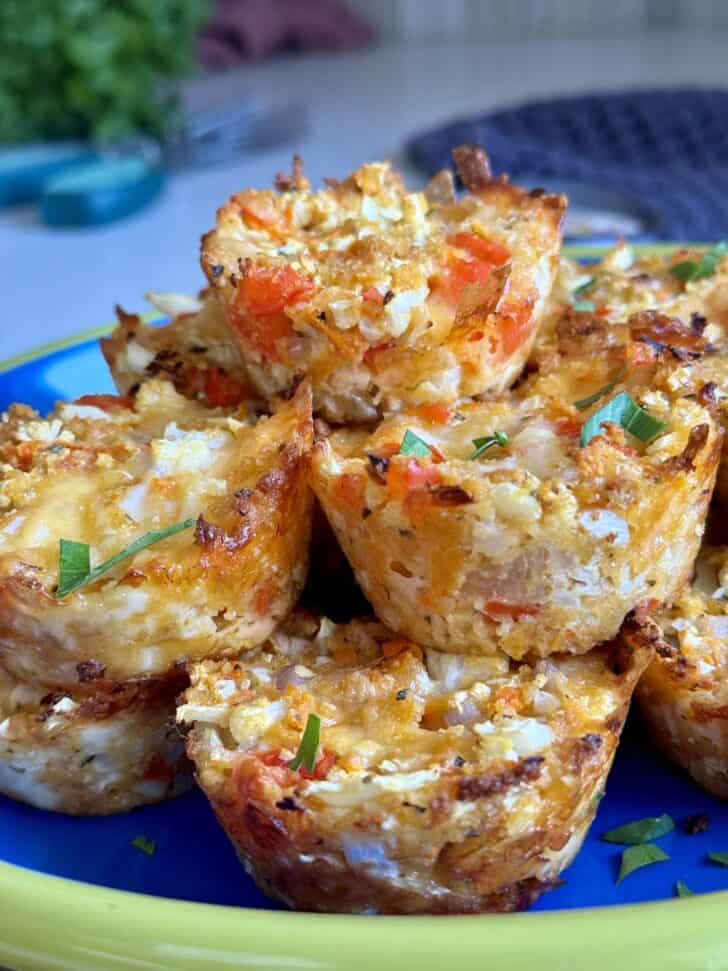 cheesy cauliflower muffins