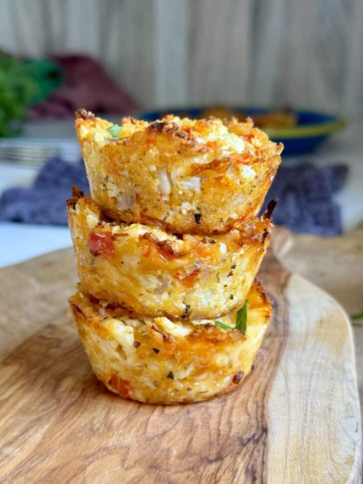 cheesy cauliflower muffins