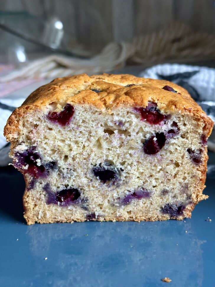 4 ingredient blueberry loaf