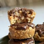 no bake snickers oat cups