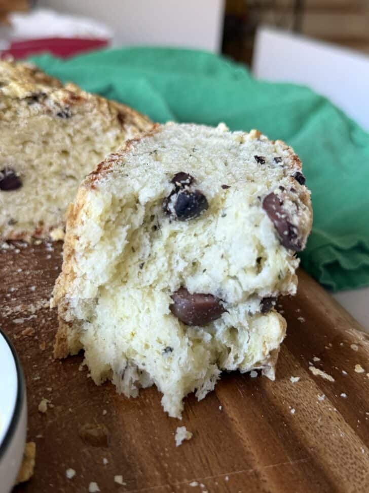 Easy Greek Olive Bread