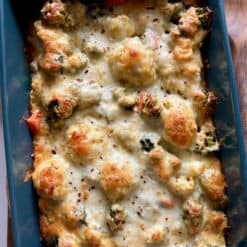 Creamy Pesto Vegetable Bake