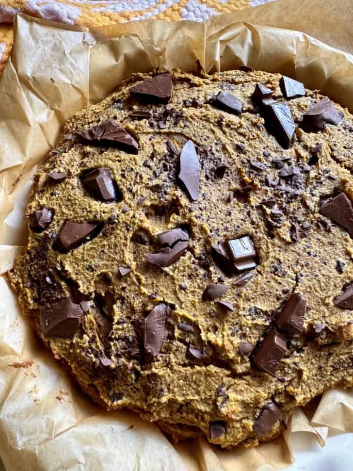 Healthier pumpkin chocolate chunk cake