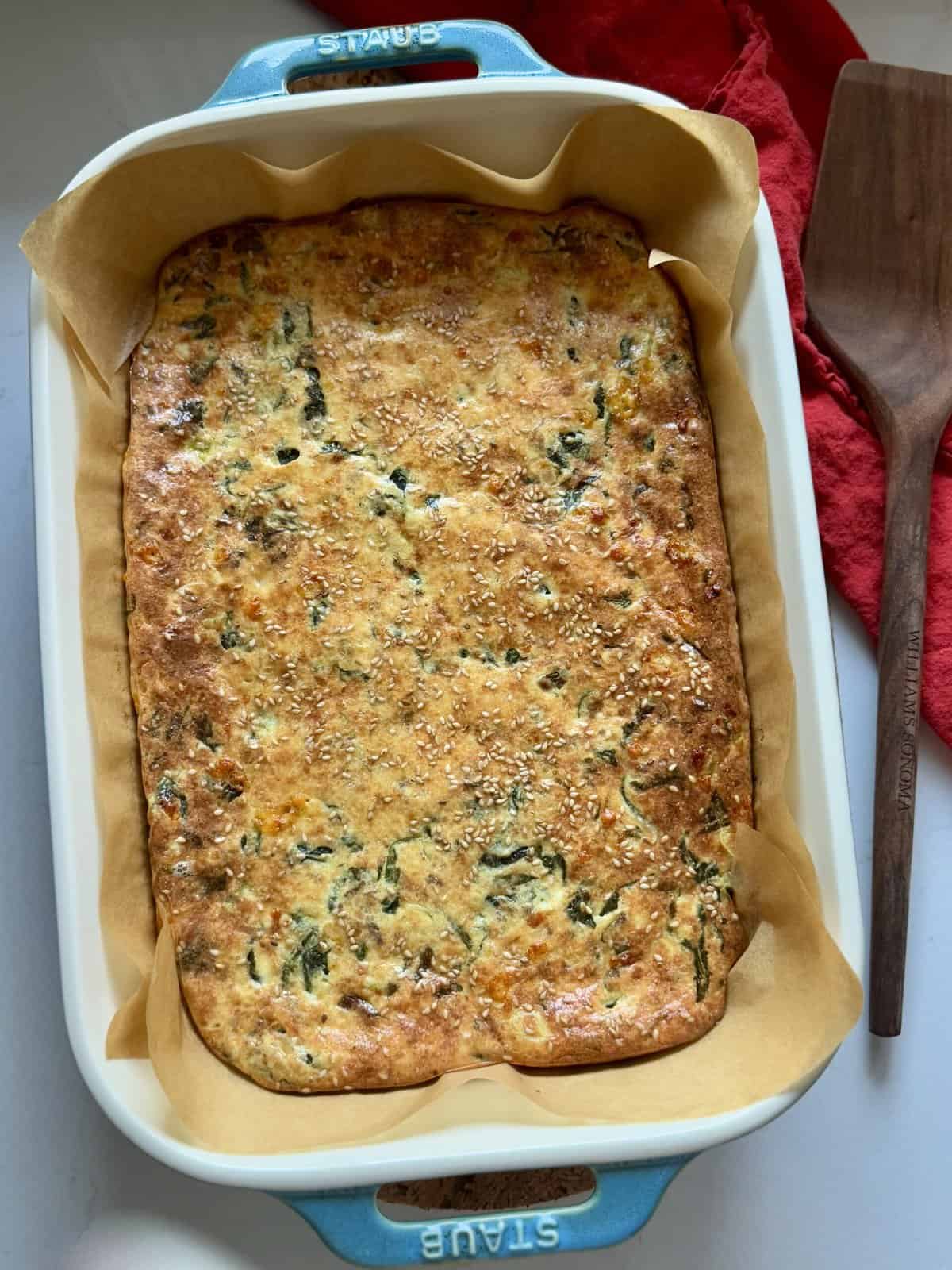 Spinach and Ricotta Egg Bake (Low Carb) - Hungry Happens