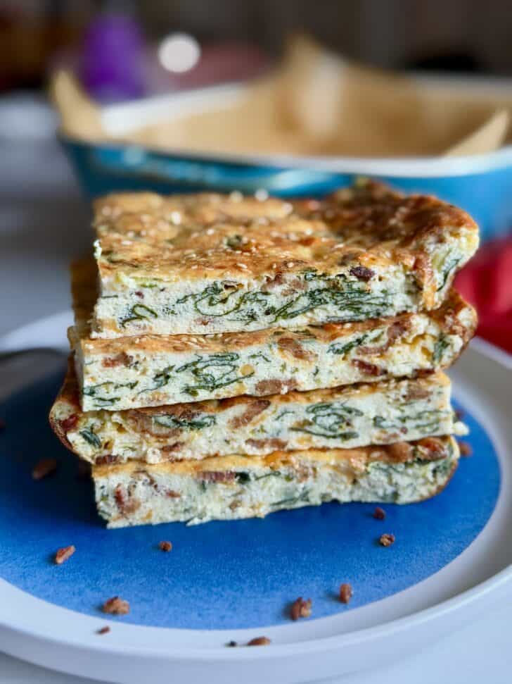 spinach ricotta egg bake (gluten free)