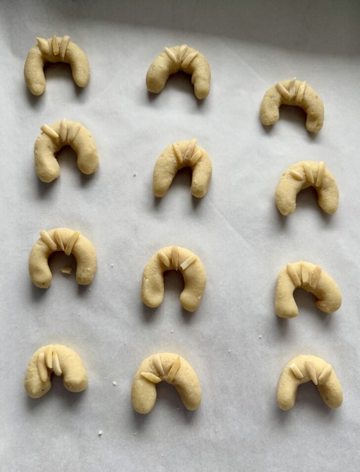 chocolate dipped almond horn cookies