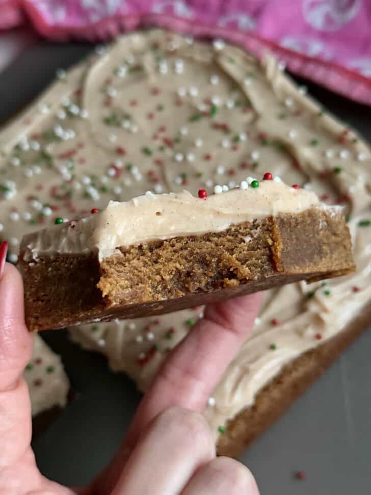 gingerbread cookie bars