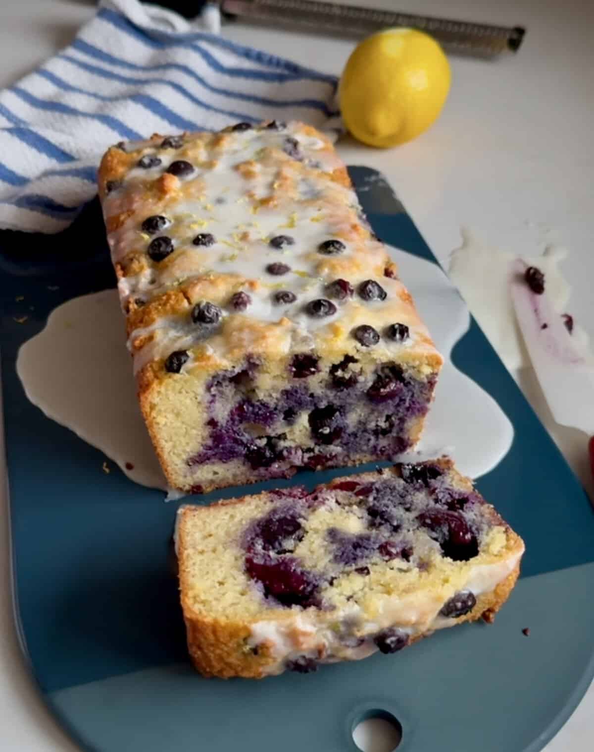 almond flour lemon blueberry loaf