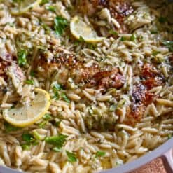 one pan chicken zucchini orzo