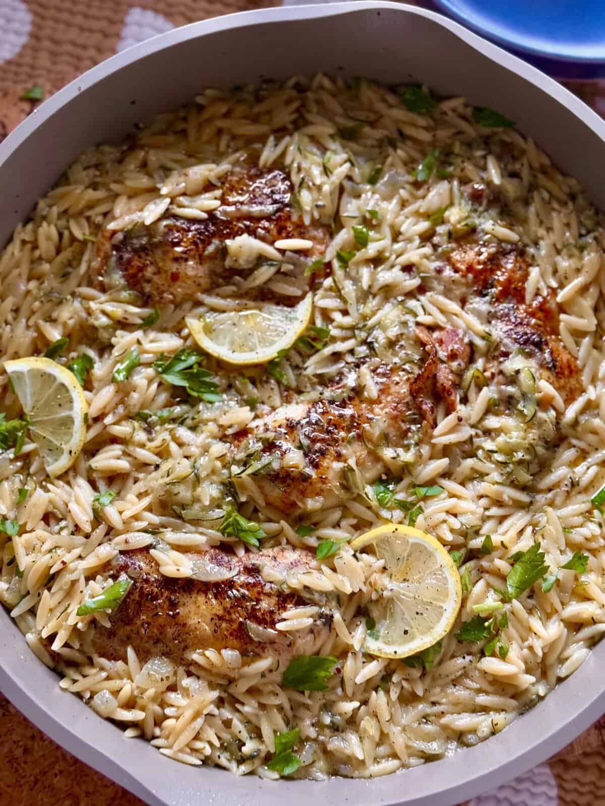 one pan chicken zucchini orzo