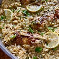 one pan chicken zucchini orzo