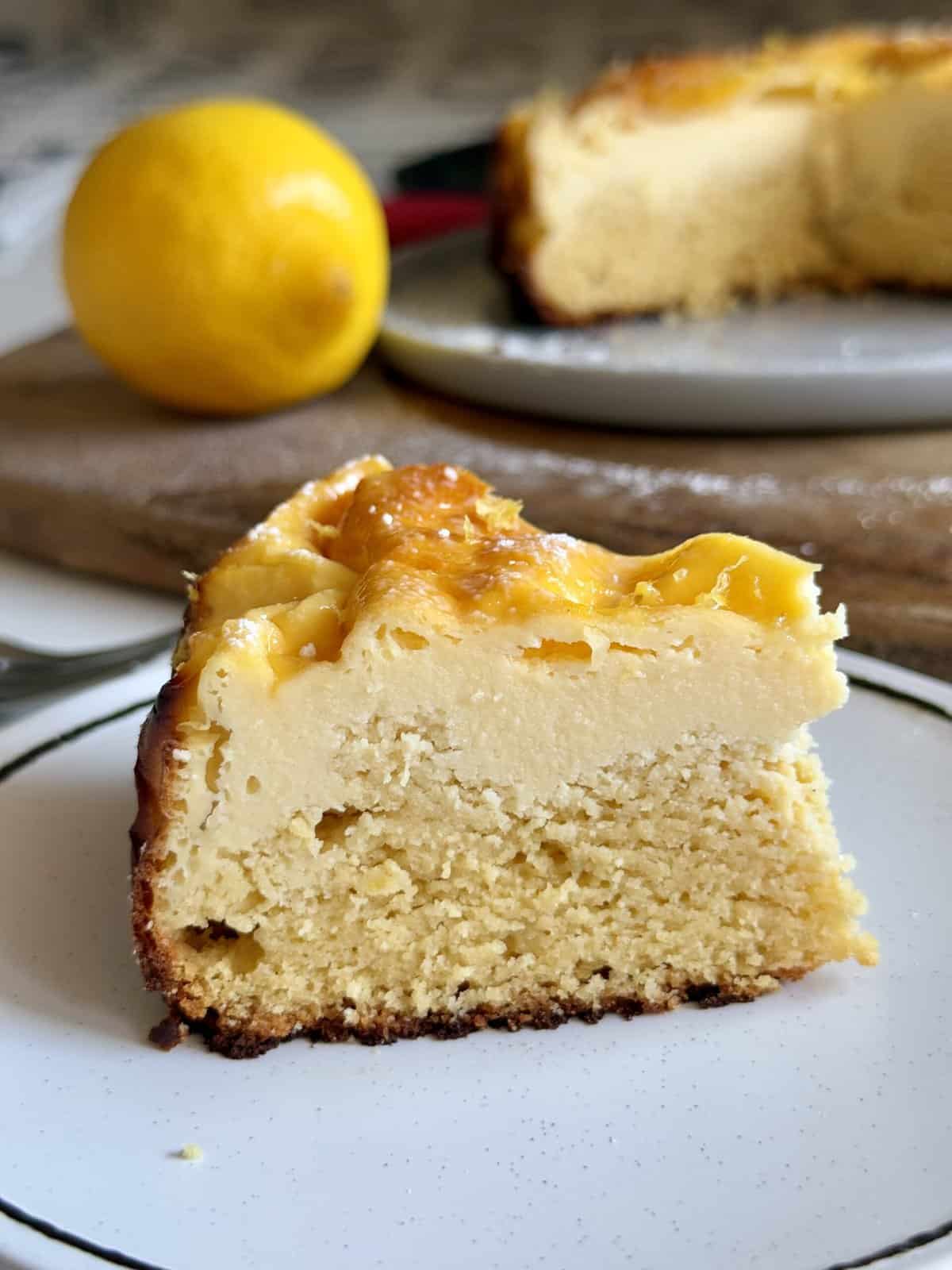 healthy lemon cheesecake tart