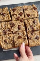 healthy 4 ingredient banana bread bars