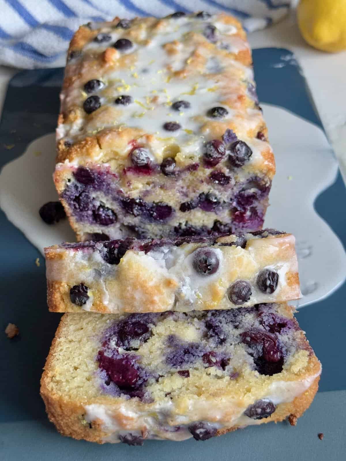 almond flour lemon blueberry loaf