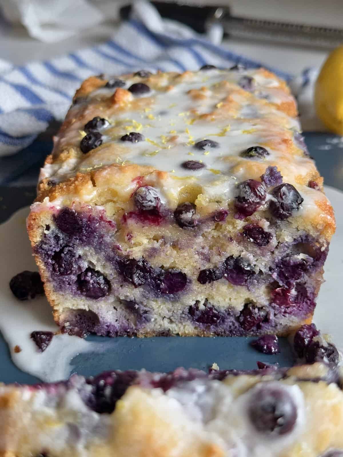 almond flour lemon blueberry loaf